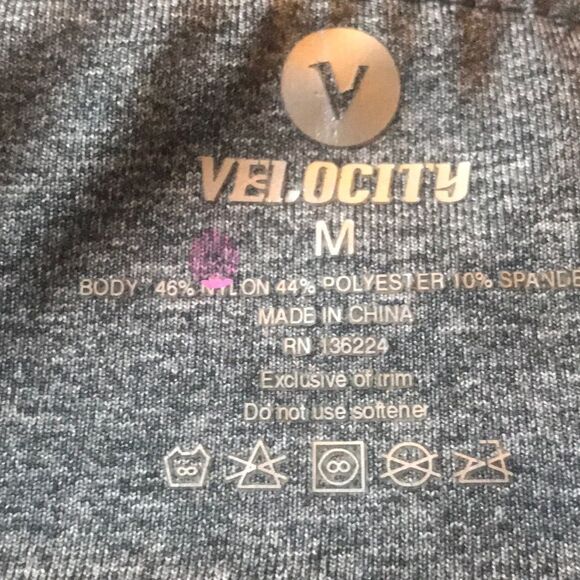 VElOCITY CROPPED BLACK WOMAN LEGGINGS SIZE M - Picture 8 of 12